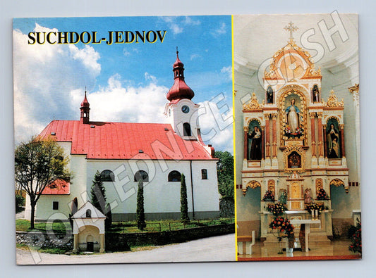 Pohlednice Suchdol-Jednov kostel a oltář (M24102)