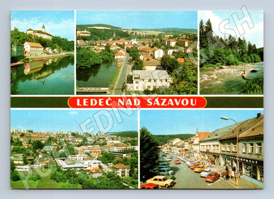 Pohlednice Ledeč nad Sázavou koláž motivů (M24104)