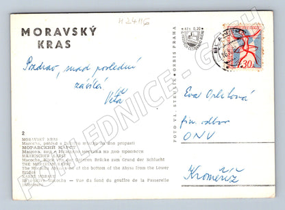 Pohlednice Moravský Kras Macocha propast 1941 (M24116)