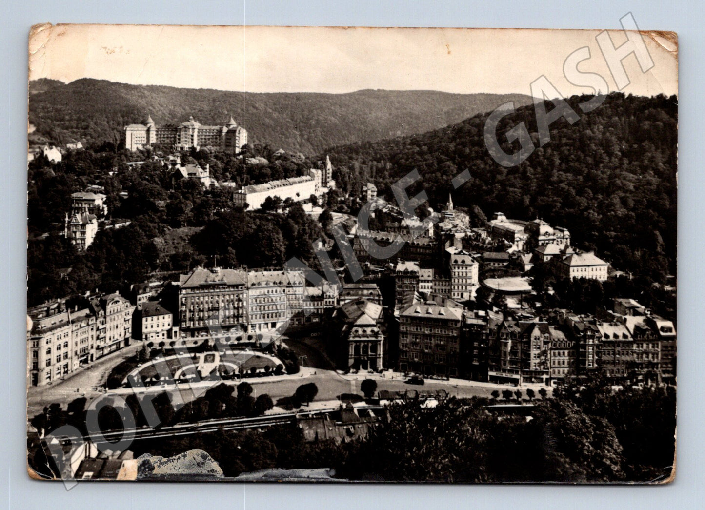 Pohlednice Karlovy Vary Leninovo náměstí 1956 (M24119)