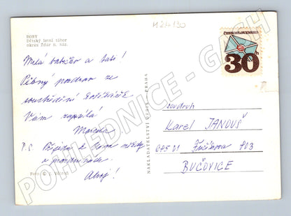 Pohlednice Bory Žďár n. Sáz. dětský letní tábor (M24130)