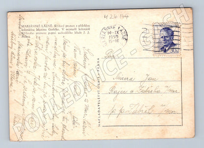 Pohlednice Mariánské Lázně Křížový pramen 1959 (M24144)