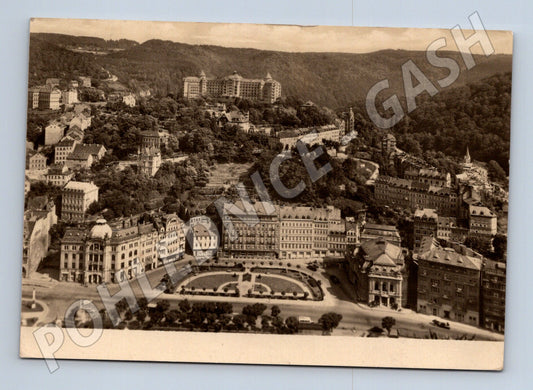 Pohlednice Karlovy Vary Leninovo náměstí 1955 (M24145)