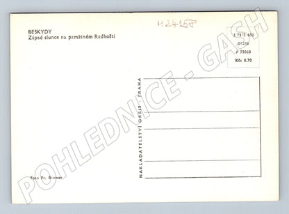 Pohlednice Beskydy Radhošť západ slunce (M24158)