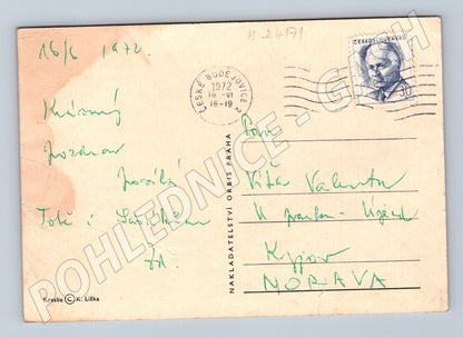 Pohlednice Jihočeský kraj hrady znaky 1972 (M24171)