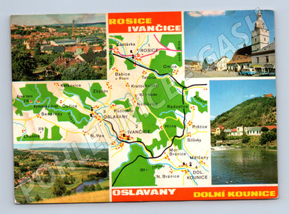 Pohlednice Okolí Brna mapa a města (M24173)