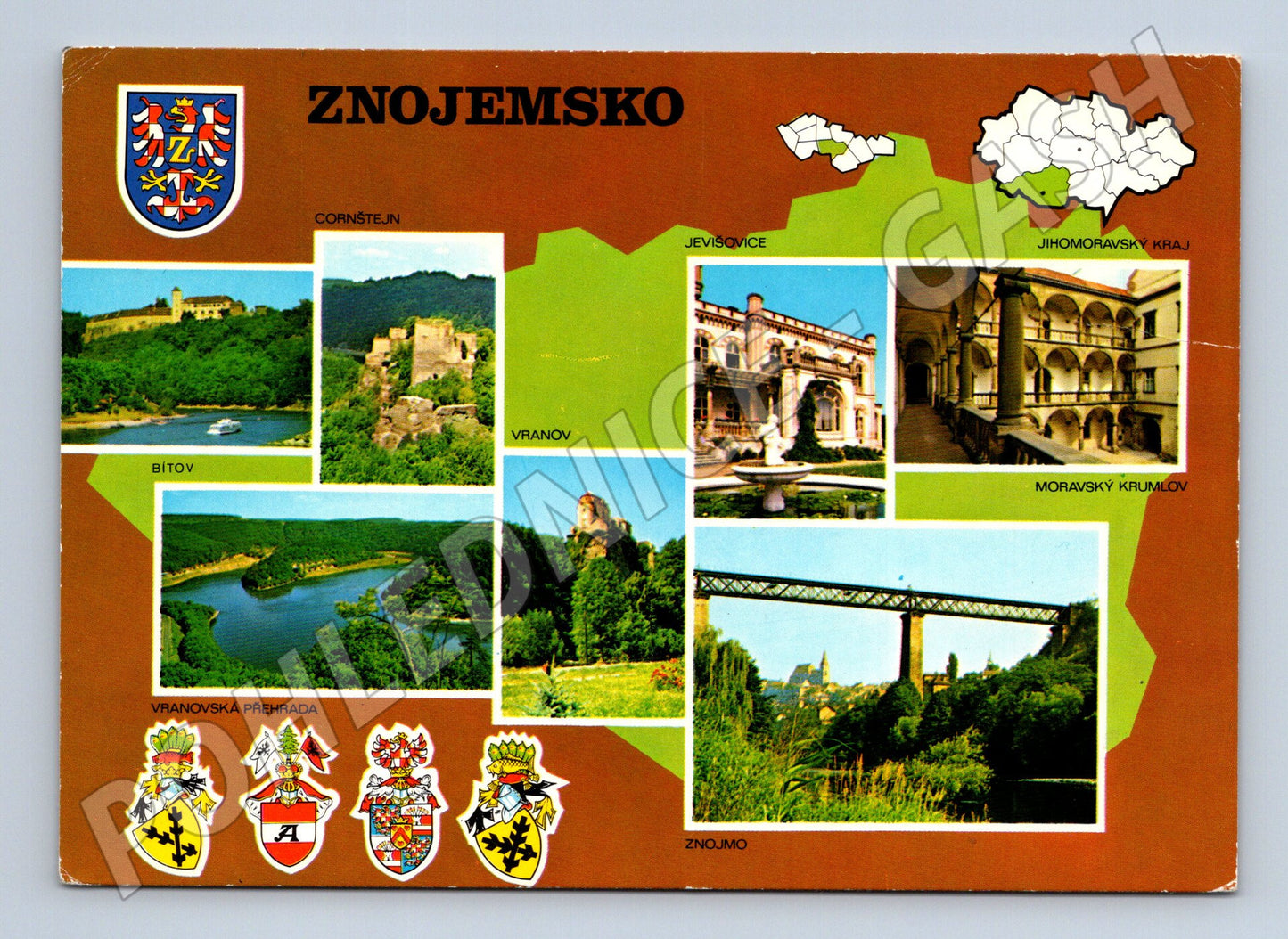 Pohlednice Znojemsko Bitov Vranov Jevišovice 1976 (M24175)