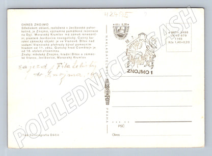 Pohlednice Znojemsko Bitov Vranov Jevišovice 1976 (M24175)