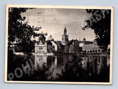 Pohlednice Praha Staroměstské mlýny 1947 (M24192)