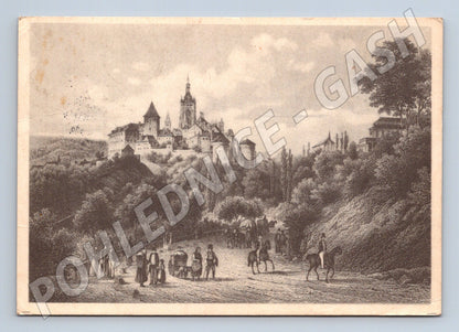 Pohlednice Praha Hradčany z Chotkovy silnice 1952 (M24195)