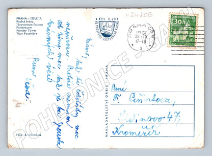 Pohlednice Praha Prašná brána 1961 (M24206)