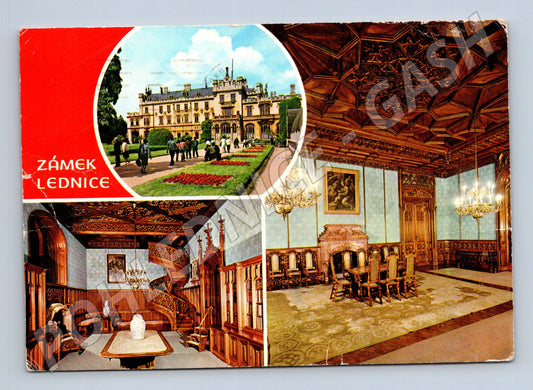 Pohlednice Lednice zámek a interiéry 1978 (M24212)