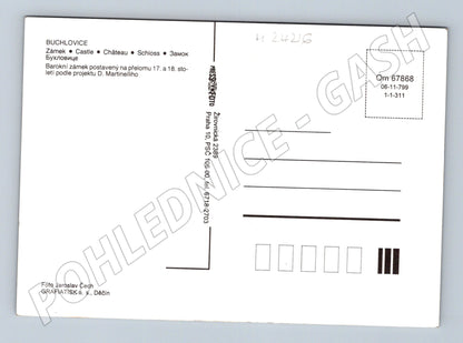 Pohlednice Buchlovice zámek letecký pohled (M24216)