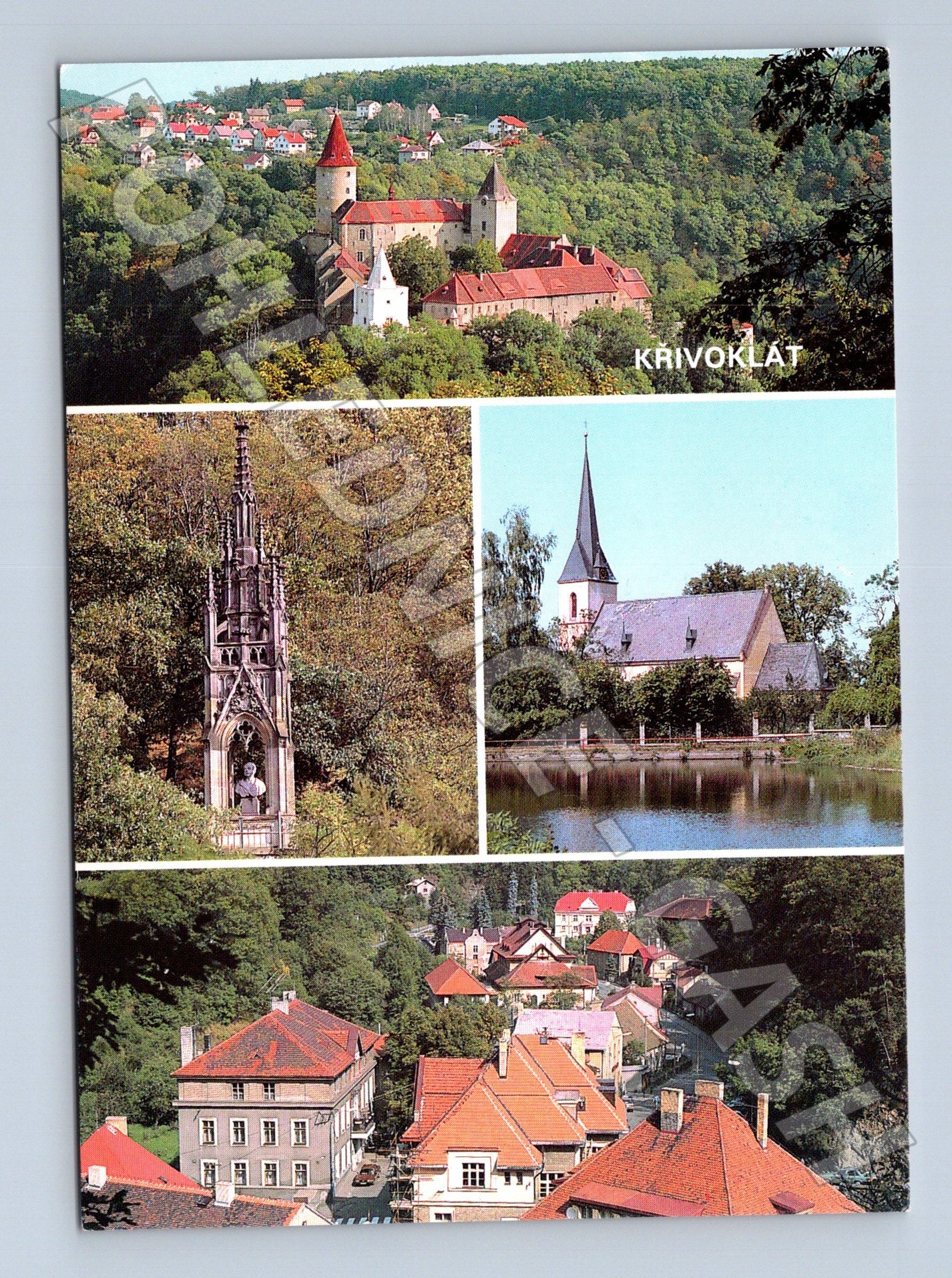 Pohlednice Křivoklát hrad a okolí (M24219)