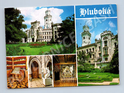 Pohlednice Hluboká nad Vltavou zámek 1977 (M24222)
