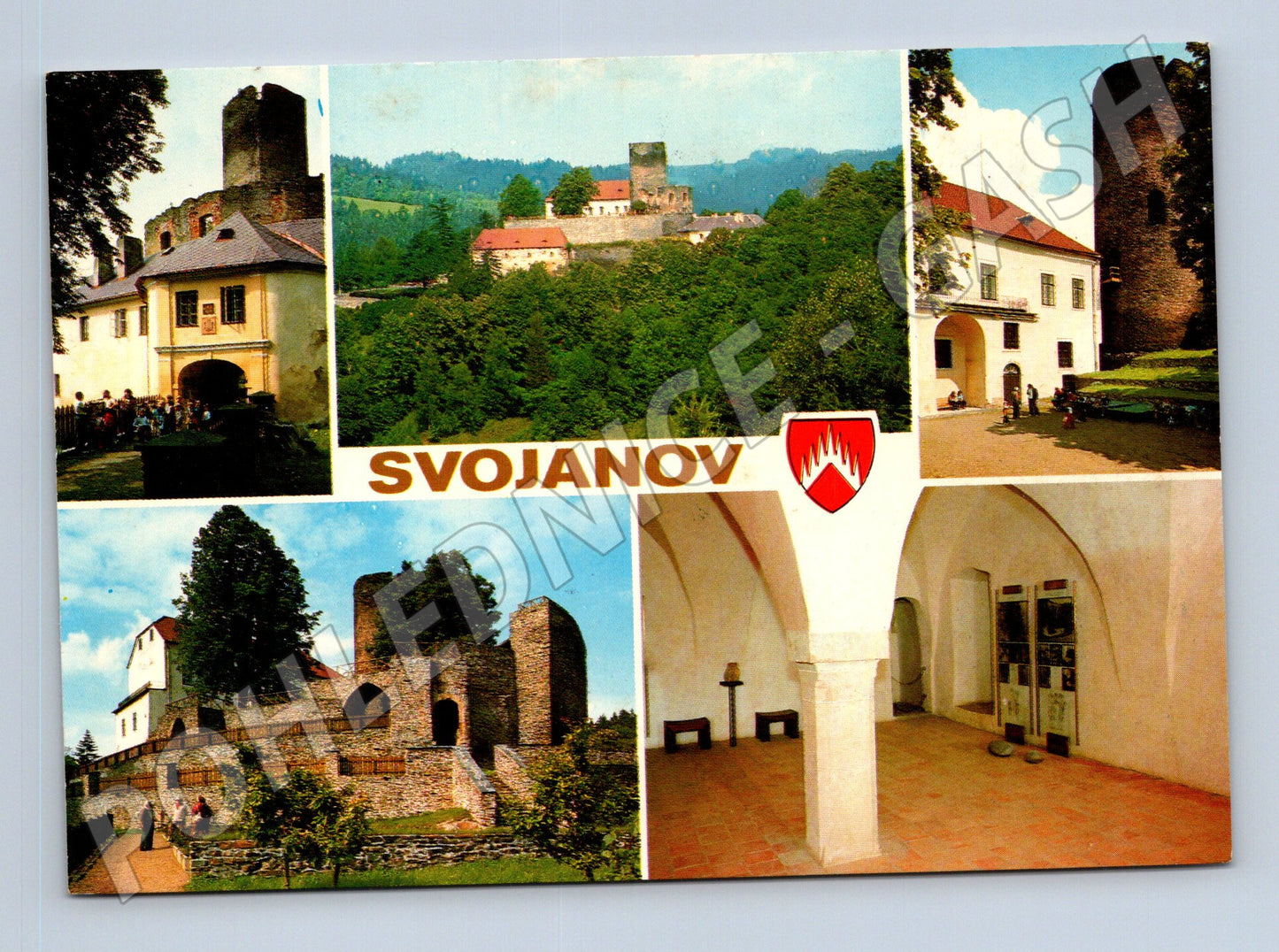 Pohlednice Svojanov hrad koláž 1989 (M24224)