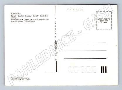 Pohlednice Boskovice zámek interiér exteriér (M24226)
