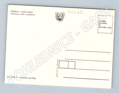 Pohlednice Příbram Svatá Hora mramorový oltář (M24231)