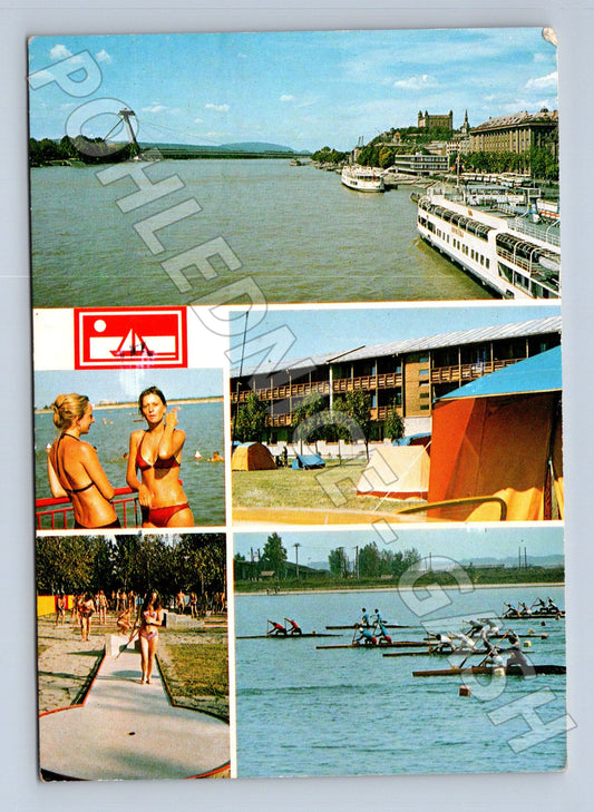 Pohlednice Slovensko Bratislava Zlate Piesky kolaz 1985 (M24243)