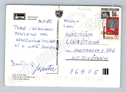 Pohlednice Slovensko Bratislava Zlate Piesky kolaz 1985 (M24243)