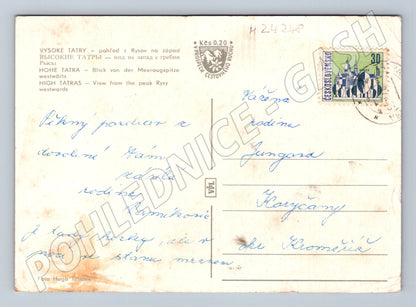Pohlednice Slovensko Vysoké Tatry Rysy s lidmi (M24248)