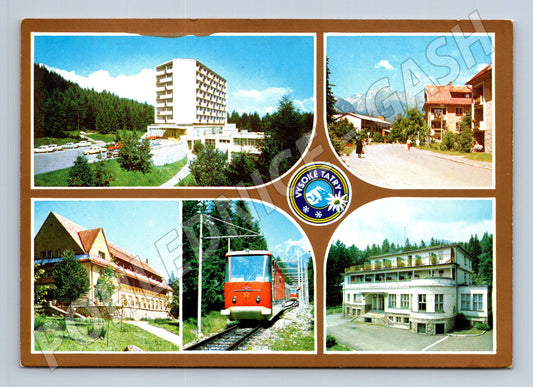 Pohlednice Slovensko Vysoké Tatry lanovka hotely (M24258)