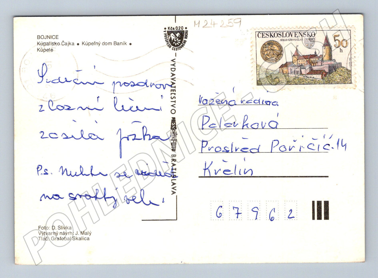 Pohlednice Slovensko Bojnice kúpele zámek (M24259)