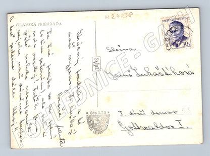 Pohlednice Slovensko Oravská přehrada krajina 1958 (M24278)