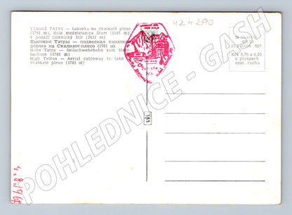 Pohlednice Slovensko Vysoké Tatry lanovka 1967 (M24290)