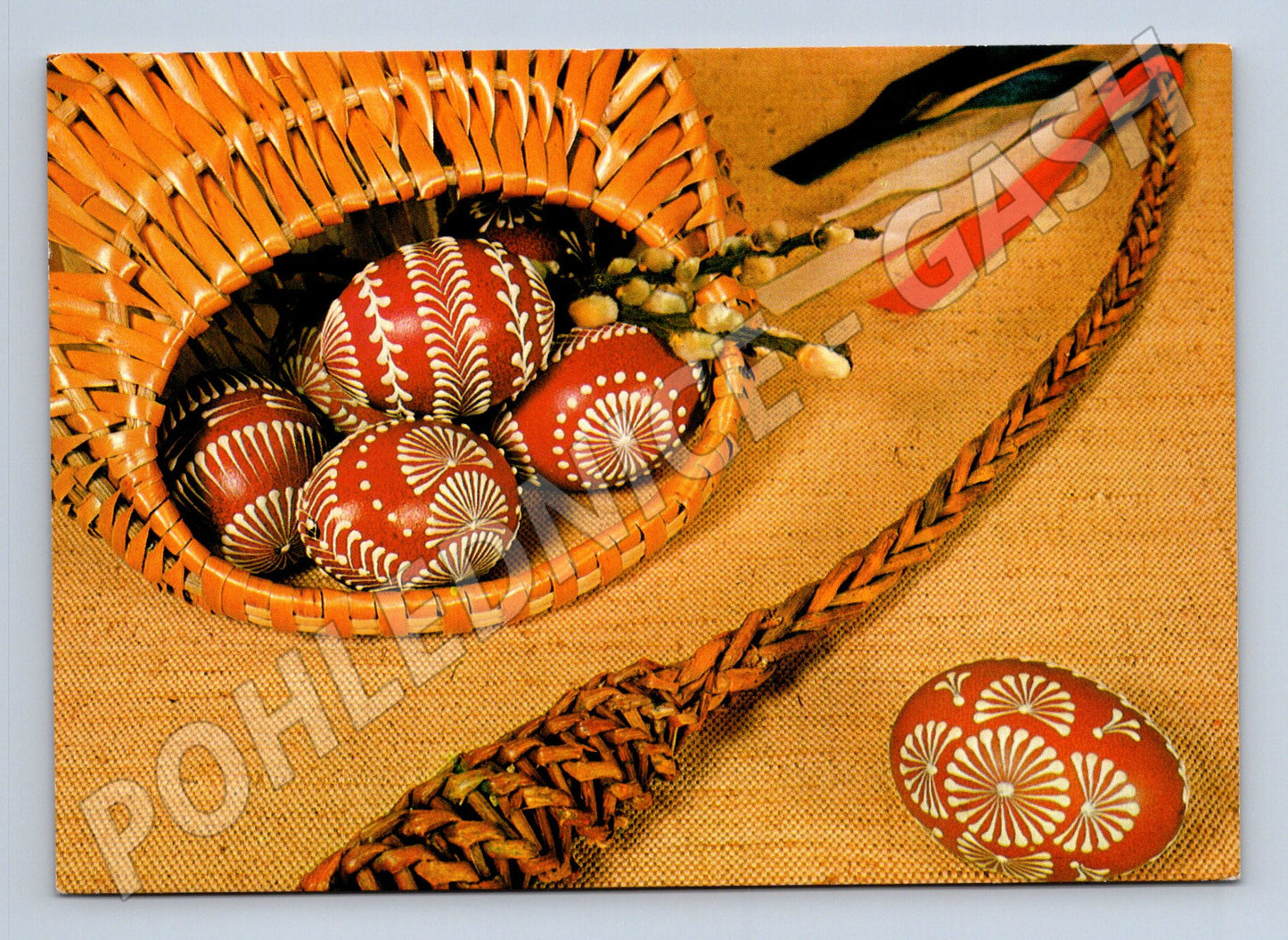 Pohlednice Velikonoce vajíčka 1962 (M24297)