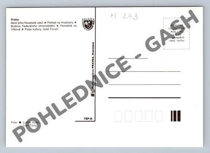 Pohlednice Praha – Nuselský most, Hradčany, Vítkov (M243)