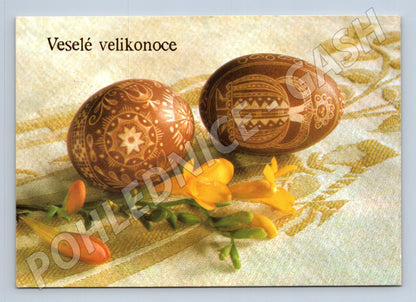 Pohlednice Velikonoce vejce květiny 1979 (M24301)