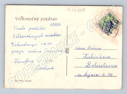 Pohlednice Velikonoční vajíčka a kočičky (M24329)