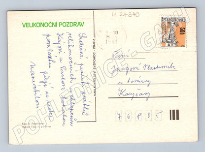 Pohlednice Velikonoce vejce 1981 (M24340)