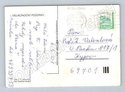 Pohlednice Velikonoční vajíčka a kočičky 2001 (M24346)