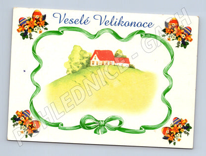 Pohlednice Veselé Velikonoce dům na kopci 2016 (M24348)