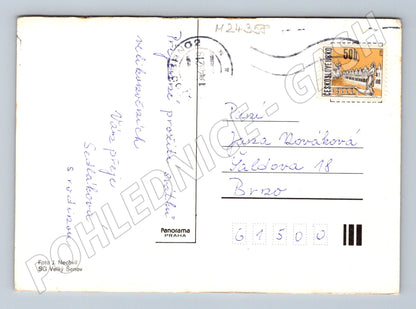 Pohlednice Velikonoční motiv džbán vejce 1962 (M24358)