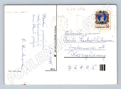 Pohlednice Velikonoční kočičky a vejce 1985 (M24386)