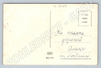 ČB květy ruční ruský text (M2439)