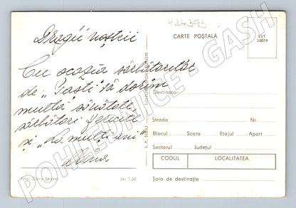 Pohlednice Rumunsko kuřátko a vejce s květinou (M24393)