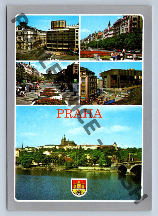 Pohlednice Praha – Václavské náměstí, Hradčany, Federální shro (M244)