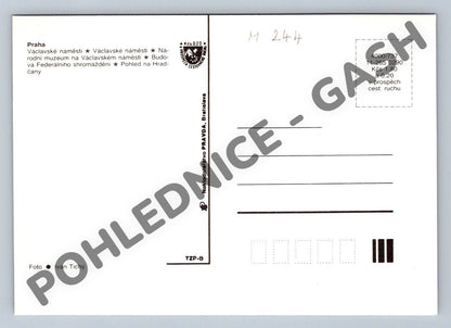 Pohlednice Praha – Václavské náměstí, Hradčany, Federální shro (M244)