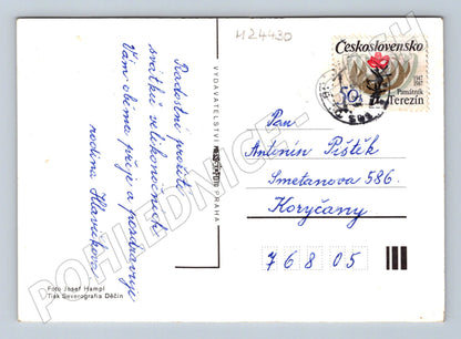 Pohlednice Velikonoční vajíčka košík 1987 (M24430)