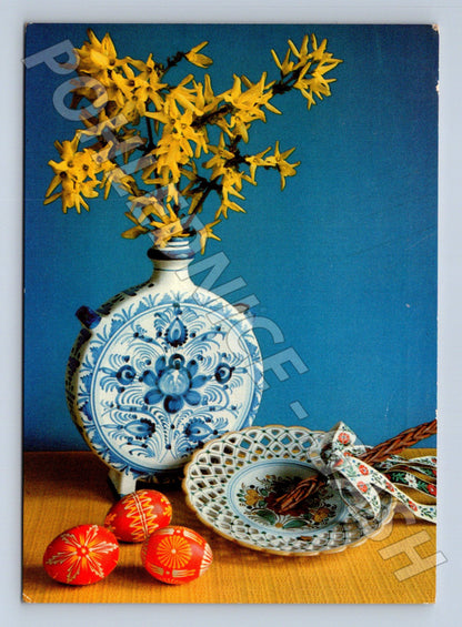 Pohlednice Velikonoční motiv pomlázka a kraslice (M24431)