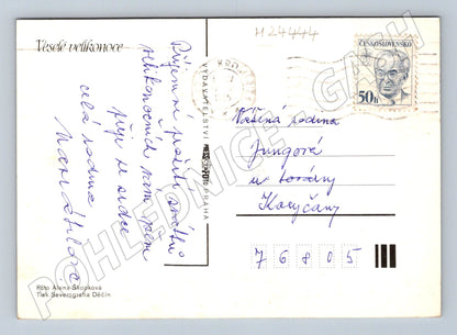 Pohlednice Velikonoční vajíčka a květiny 1965 (M24444)