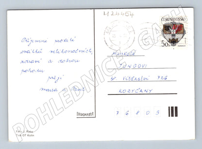 Pohlednice Velikonoce s vázou a vejci 1980 (M24454)