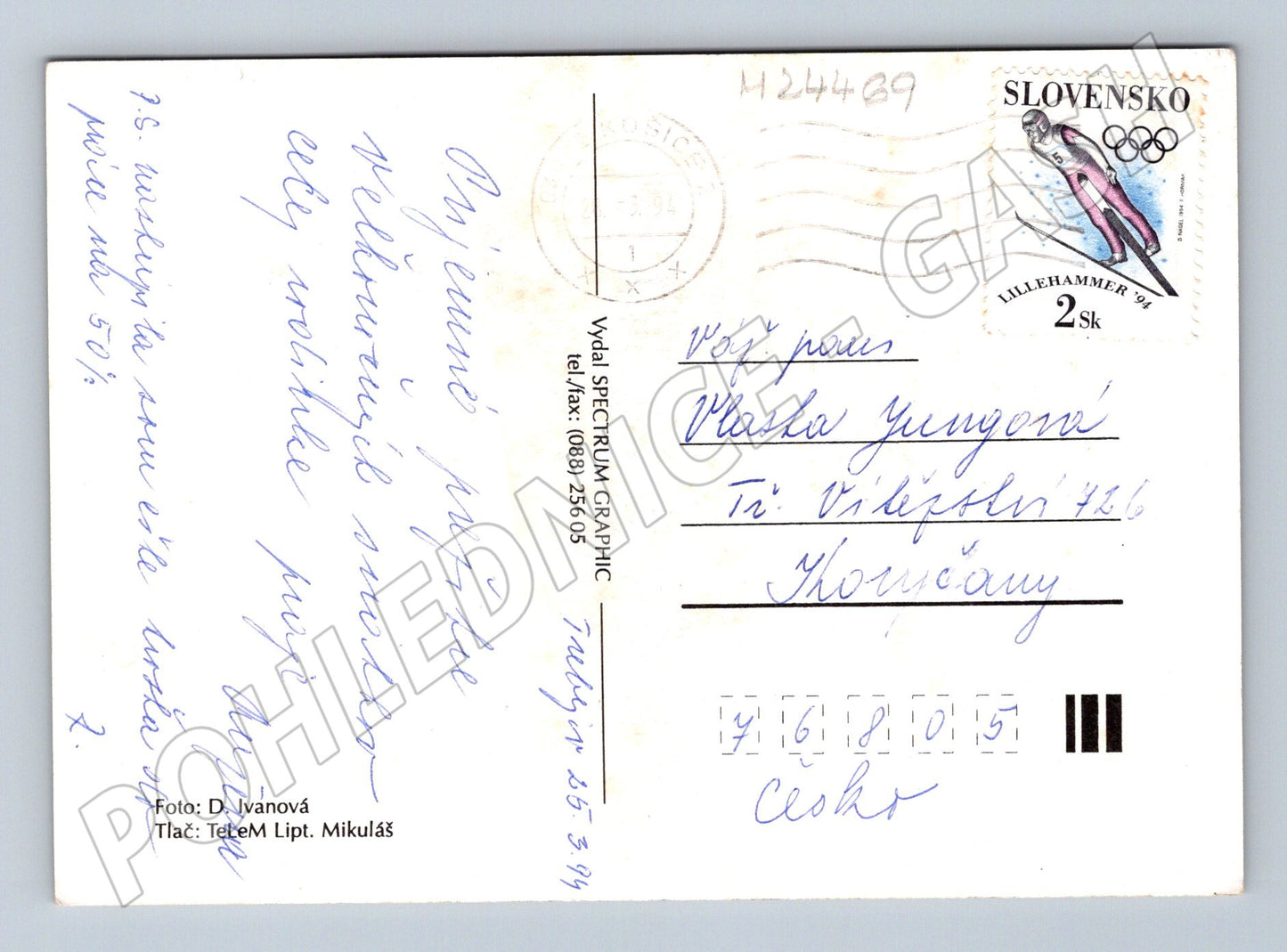 Pohlednice Slovensko velikonoční vajíčka a květiny 1994 (M24469)