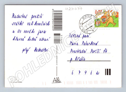 Pohlednice Velikonoční motiv vejce a květiny 2004 (M24477)