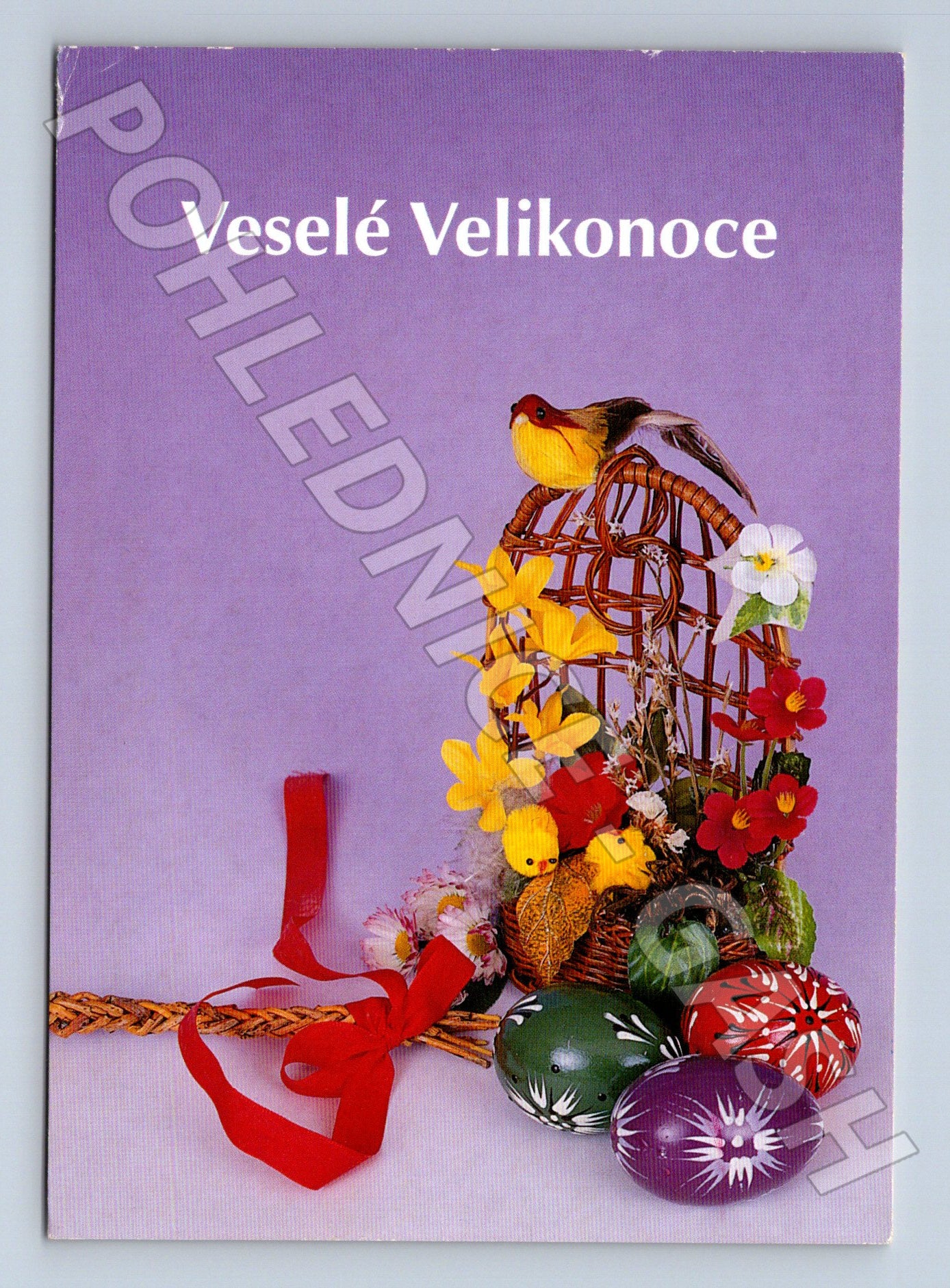 Pohlednice Velikonoce kuřátka a vajíčka 1999 (M24497)