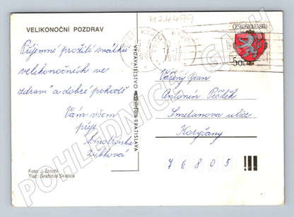 Pohlednice Slovensko Velikonoce vrbové proutky 1987 (M24499)